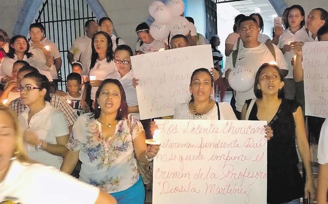 Docentes piden justicia por el asesinato de la profesora Diosila Martínez 