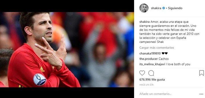 Shakira reveló en un mensaje para Piqué que le fue infiel a su ex De la Rúa