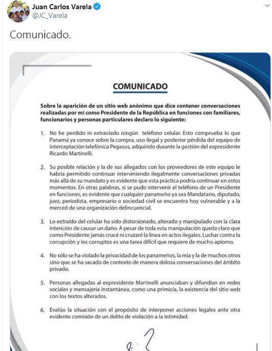 Varela deja el silencio. Reacciona a la filtración de los ‘VarelaLeaks’. Asegura que intervinieron su WhatsApp
