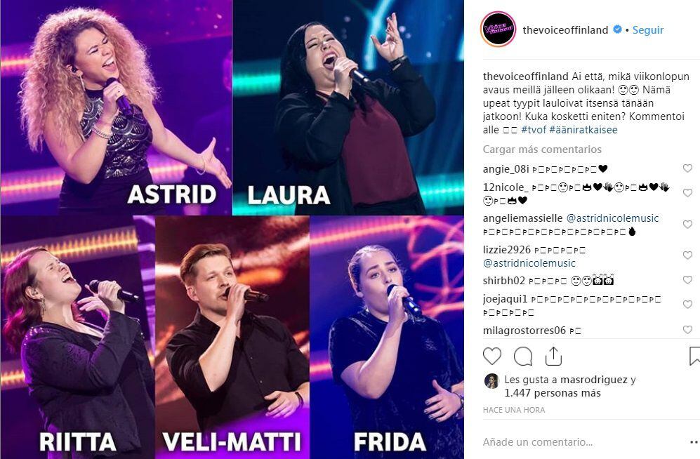 Panameña destaca en The Voice en Finlandia