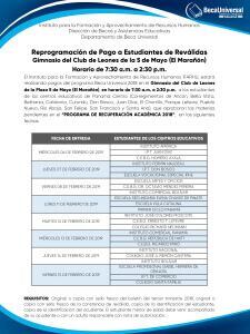 Este es el calendario de entrega de Beca Universal para estudiantes de reválida