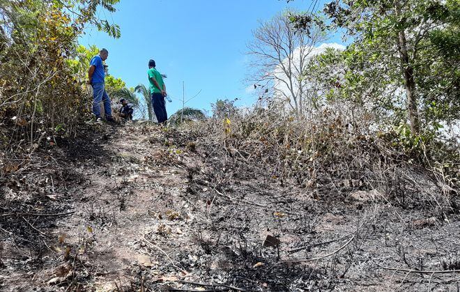 Hallan cuerpo calcinado en río Congo, La Chorrera 