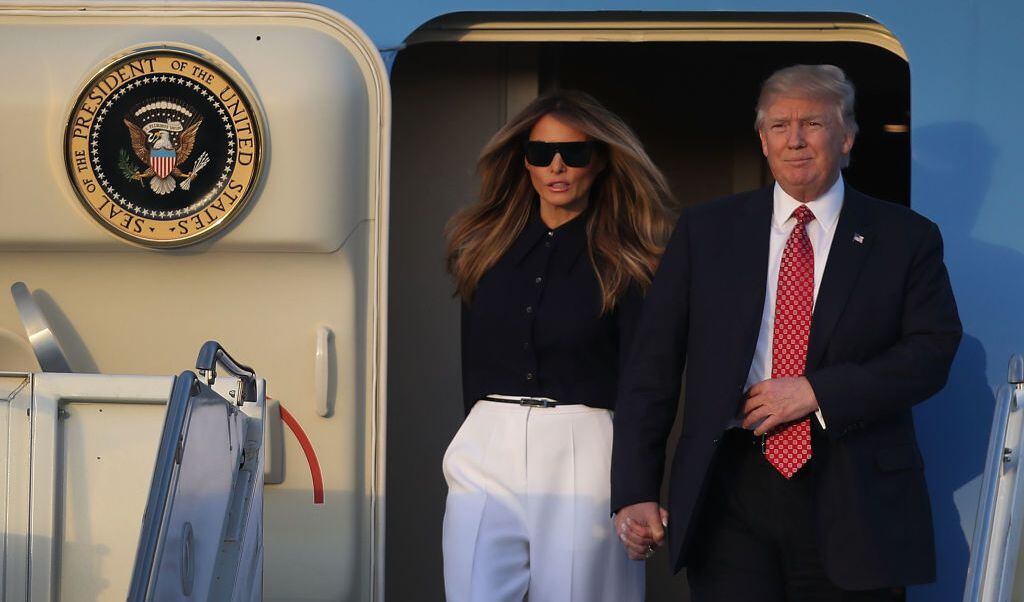 Al presidente  Trump le enfurece que su esposa vea CNN en el Air Force One