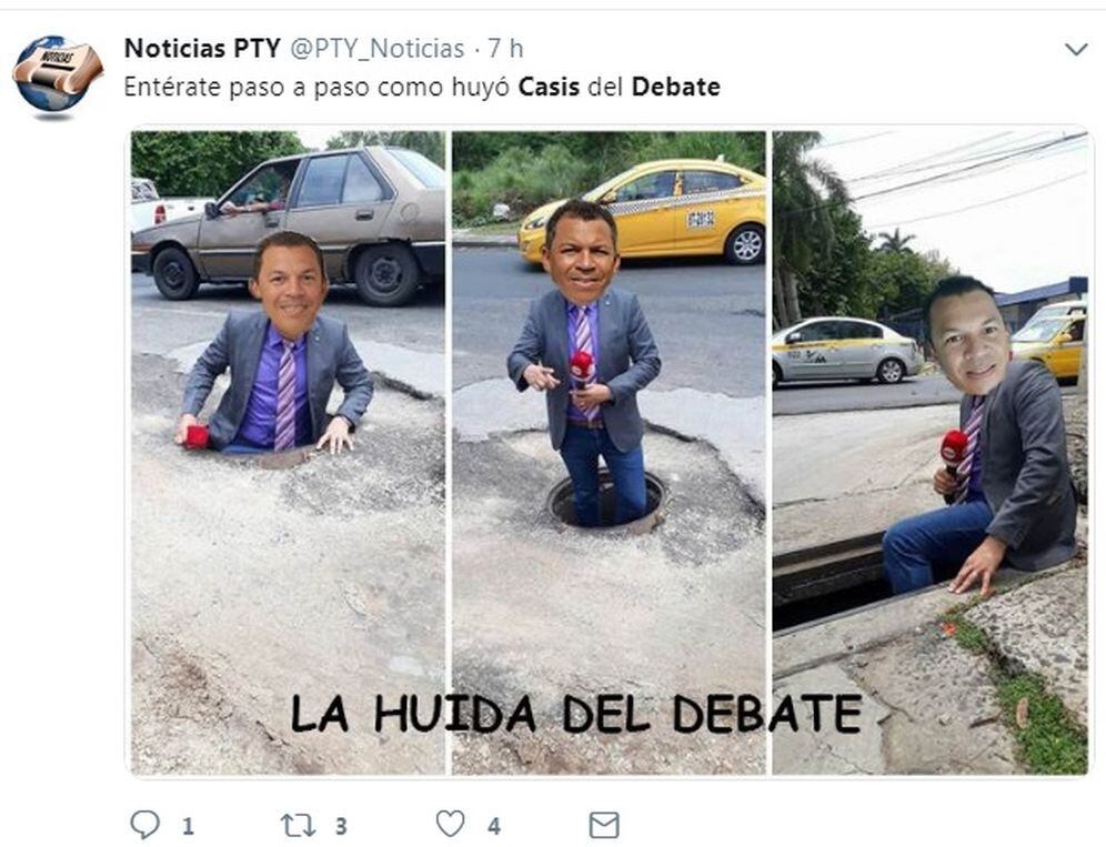 'No tengo miedo',dijo de lejos. Debate de vicepresidentes se da sin Luis Casís