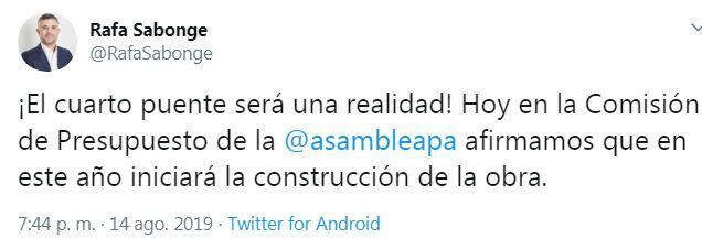 El cuarto puente va o no va. La gente está indignada. El MOP aclara. Video