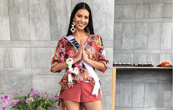 La panameña Rosa Montezuma llama la atención de presidenta del Miss Universo