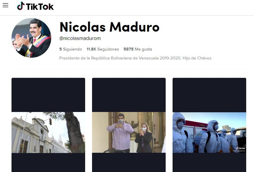 Maduro también tiene su cuenta Tik Tok