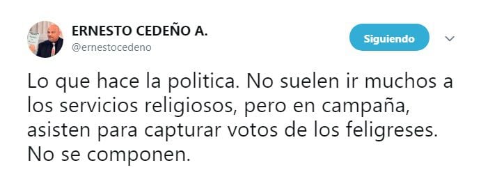 Lo que hace la política.Candidatos en Culto de Unción con pastor Álvarez