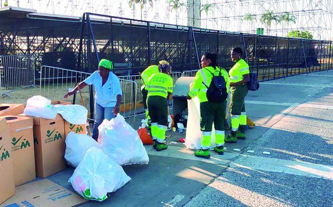 Durante la JMJ los residuos se incrementaron en un 25 % en la ciudad capital 
