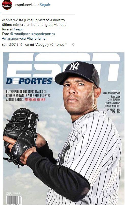 La revista ESPN le dedica su portada a Mariano Rivera