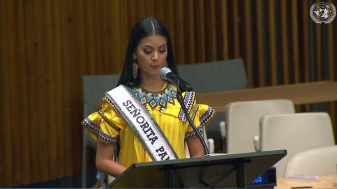 Aplauden de pie a la Señorita Panamá Rosa Montezuma en la OEA | Video