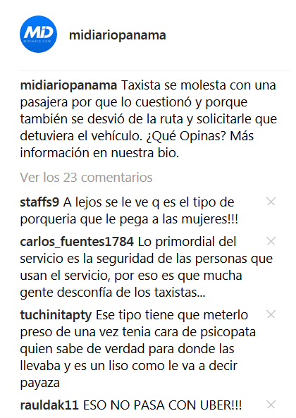 Taxista se molesta con pasajera por cuestionarle por qué se desviaba de la ruta