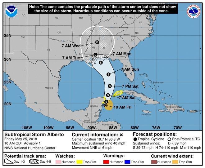 La tormenta Alberto activa las alarmas de seguridad en la Florida