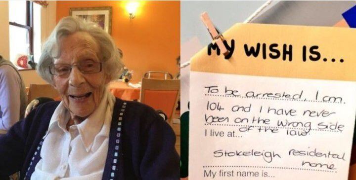 Una abuelita de 104 años hace una insólita 'última petición'