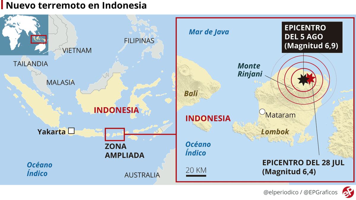 Peligro. Alerta de tsunami tras un terremoto de magnitud 7 en Indonesia| Videos