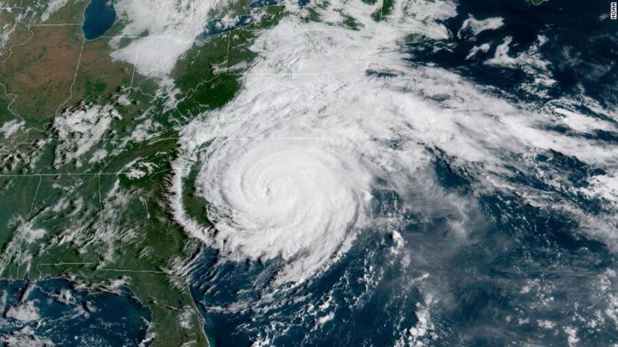 Así se vio la llegada del huracán Florence desde el espacio