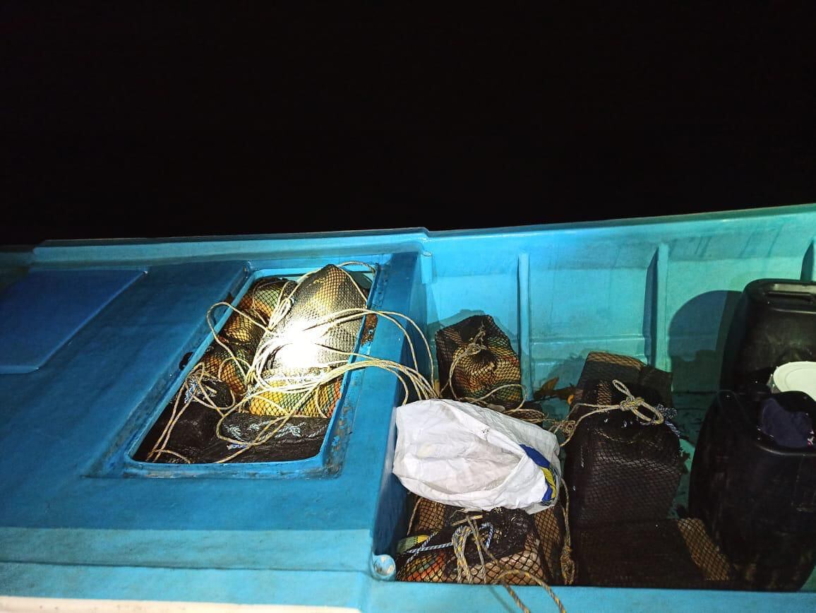 Tumbe de droga en Punta Burica. Hay tres extranjeros aprehendidos por el Senan