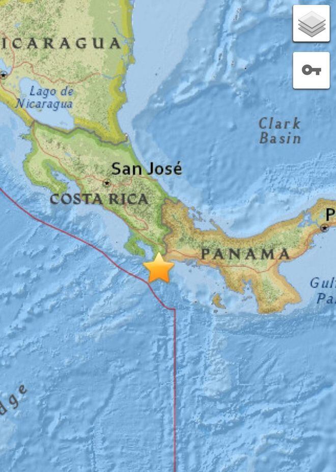 Sigue temblando en Panamá. Un sismo de 5.3 Mw estremeció Puerto Armuelles