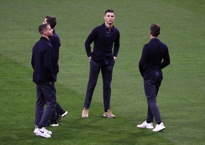 Las ostentosas zapatillas que lució Cristiano Ronaldo en el estadio Wanda