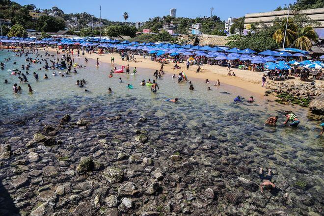 El mar en Acapulco se retiró unos 10 metros por este raro fenómeno
