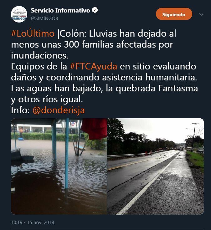 Ministerio de Educación suspende las clases en Colón por inundaciones 
