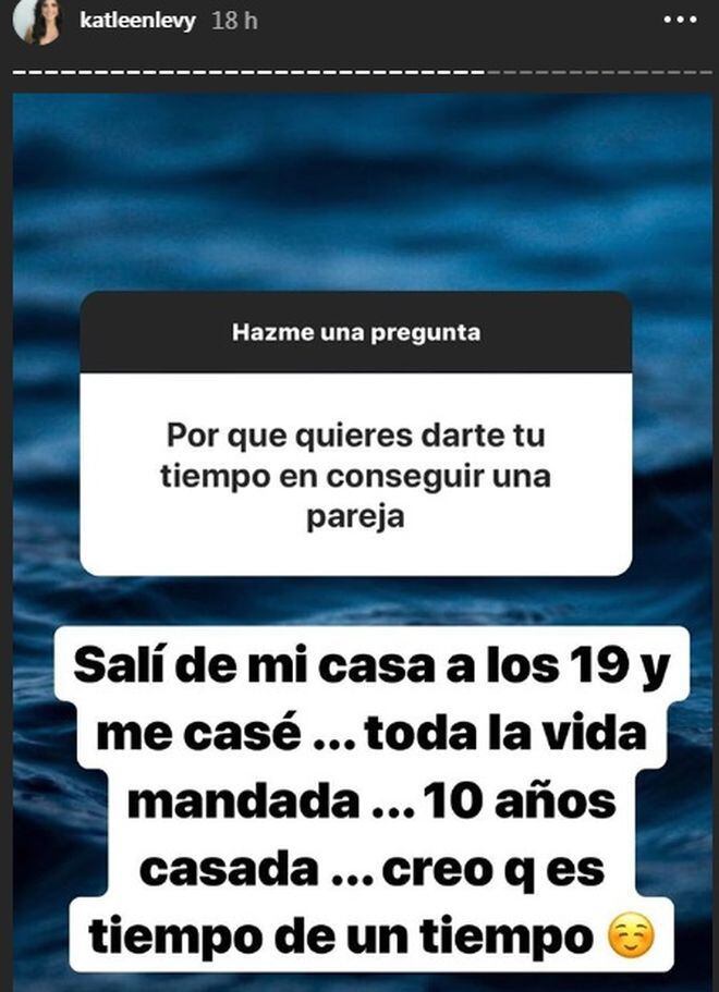 A Katleen Levy le gustan mayores.  Reveló lo que afectó su matrimonio