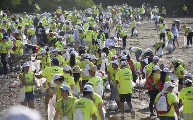Unos 2 mil voluntarios de la JMJ vivieron una mañana ecológica
