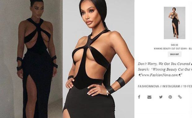 Kim Kardashian se enoja y le tira a empresa que plagió vestido revelador que usó