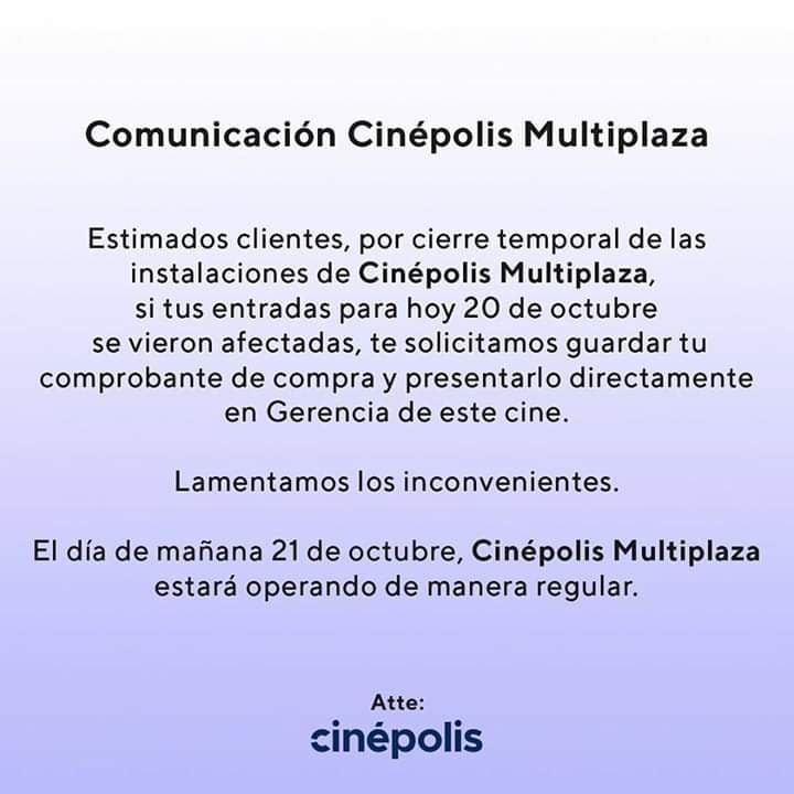Bomberos atienden emergencia en Cinépolis. Desalojan, pero muchos se quedaron a filmar.Video