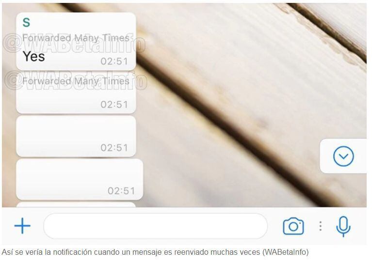 WhatsApp y una función para frenar las cadenas de mensajes