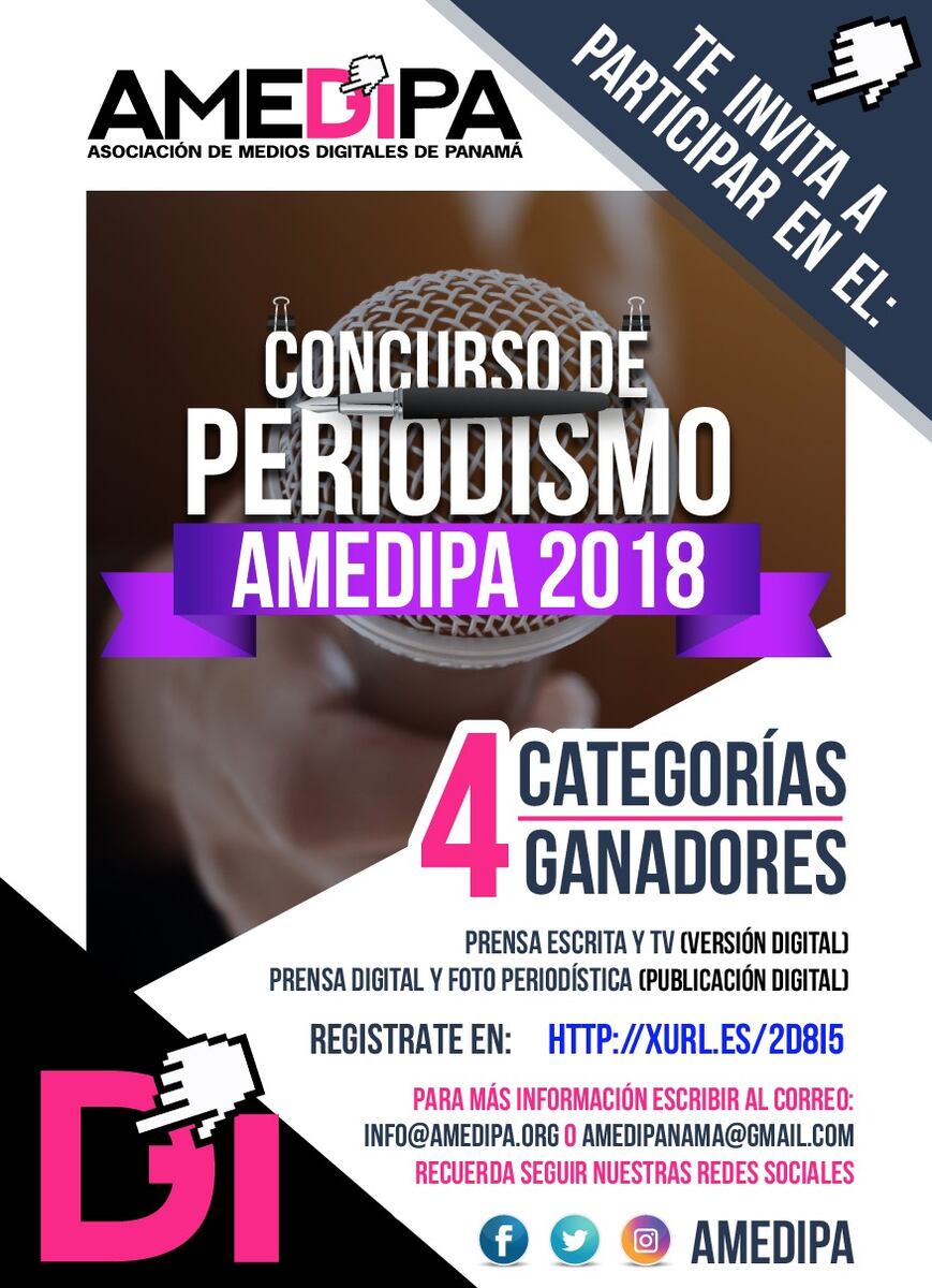 Asociación de Medios Digitales de Panamá presenta concurso de Periodismo Amedipa