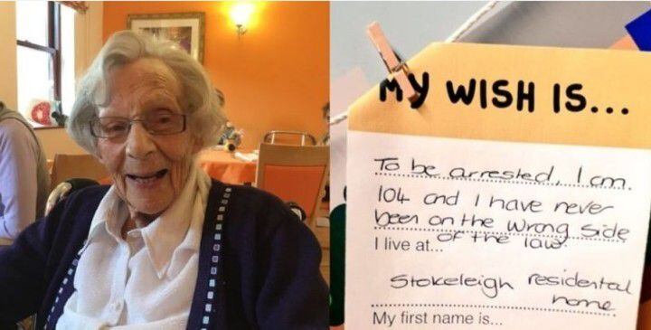 Una abuelita de 104 años hace una insólita 'última petición' 