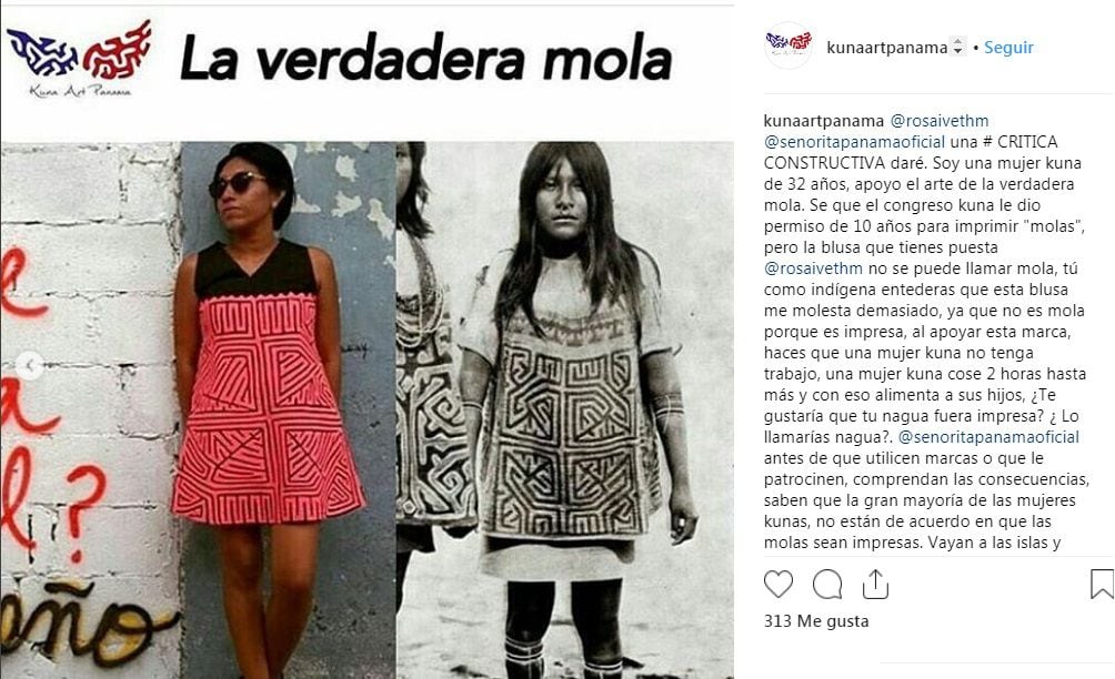 Conocedora del arte guna critica a Rosa Montezuma por usar mola en concurso
