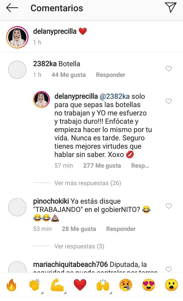 Delany Precilla insiste que no es ‘una botella’