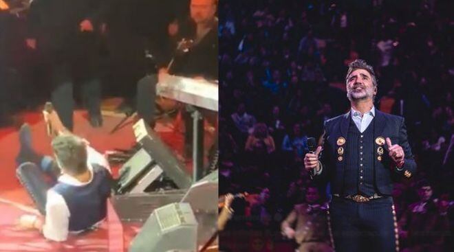 Video| Alejandro Fernandez se pasa de copas y cae sobre el escenario
