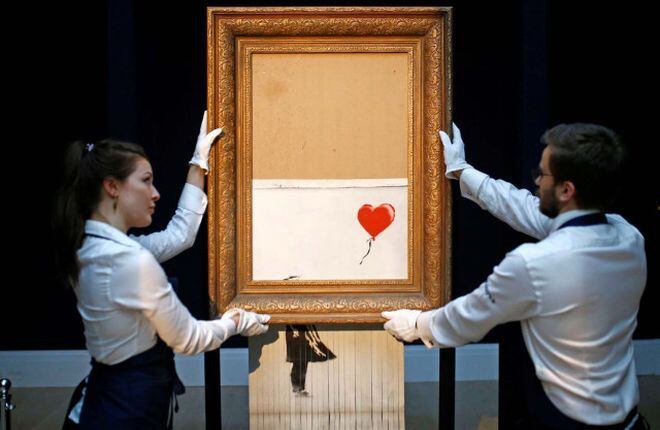Banksy reveló que la destrucción de su cuadro no salió como la había planeado