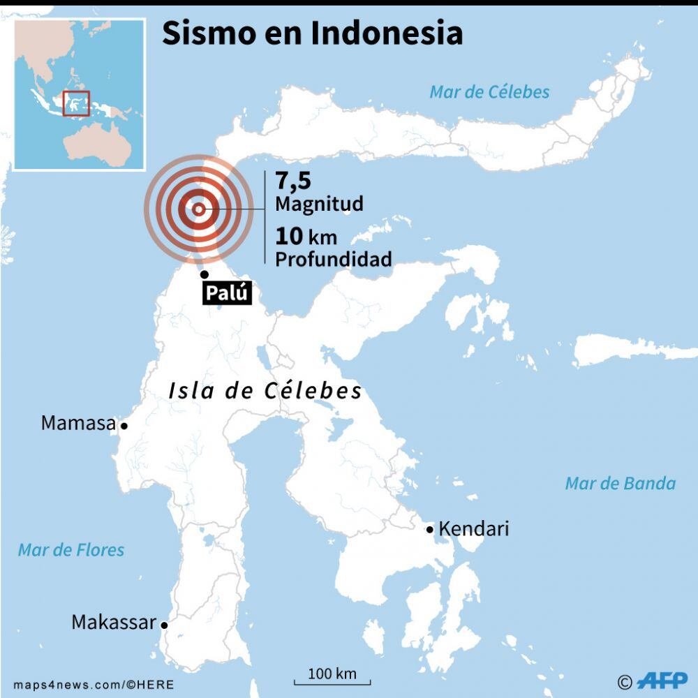 Así entró el tsunami en Indonesia y arrasó con todo a su paso. Videos