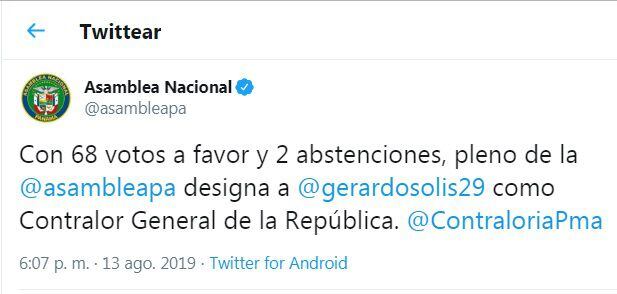 Eligen a Gerardo Solís como nuevo contralor de la República