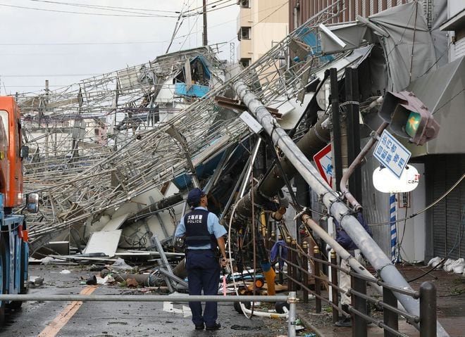 El tifón Jebi causa estragos en Japón y cobró la vida de 9 personas 