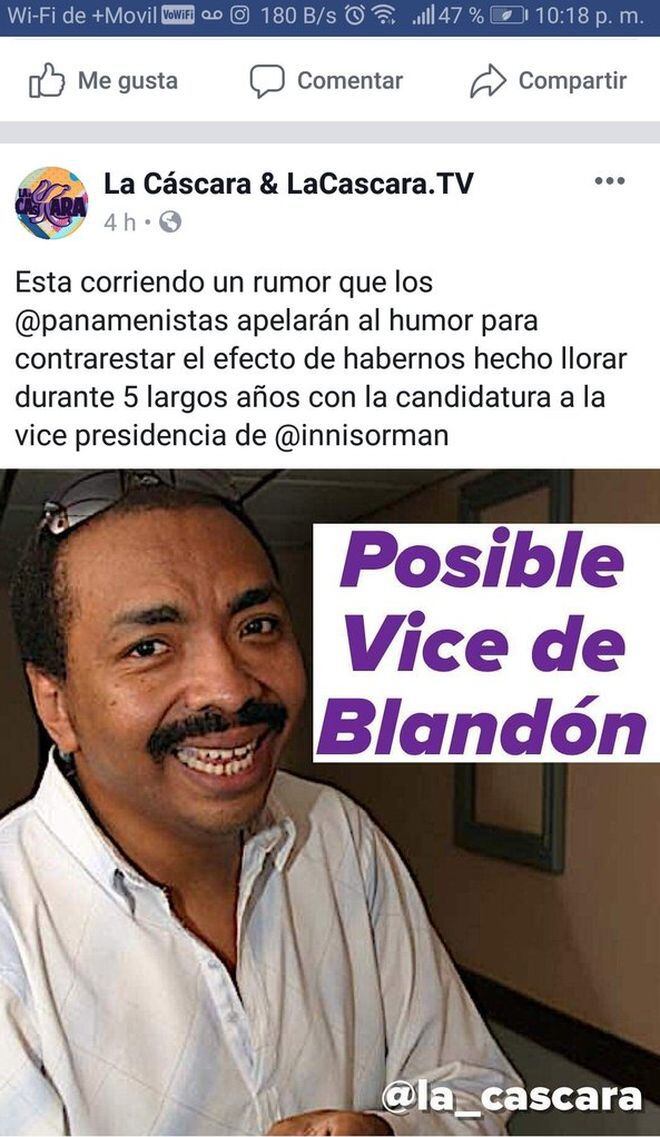 Orman aclara sobre supuesta designación de ser vice de Blandón. Revuelve redes