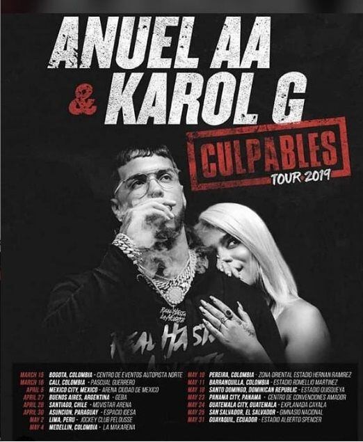 Anuel AA y Karol G podrían ofrecer concierto en Panamá en mayo