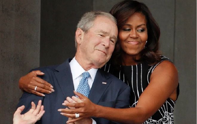 Michelle Obama reveló que ama hasta la muerte a George W. Bush