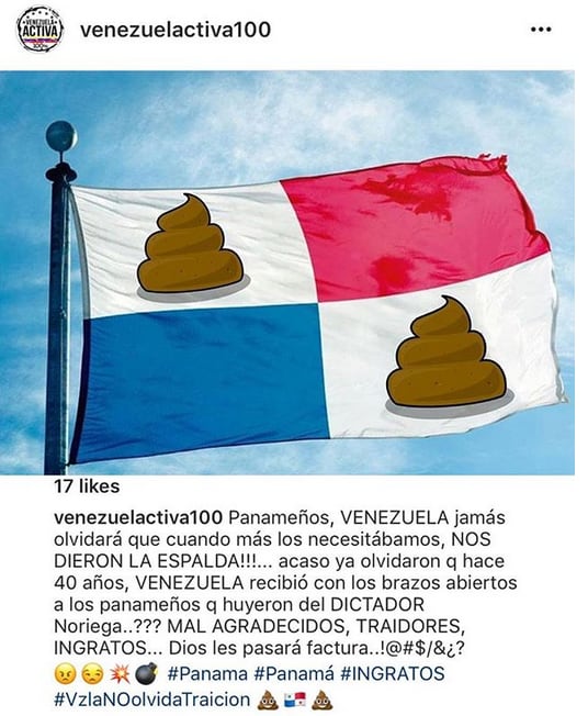POR VISA. Venezolanos irrespetan bandera panameña