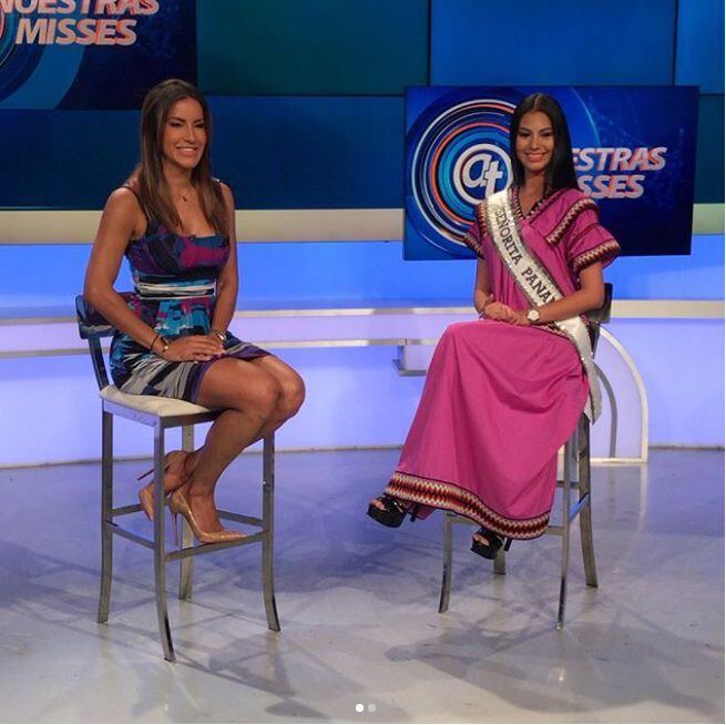 La Señorita Panamá Universo Rosa Montezuma fue entrevistada en CNN y Telemundo