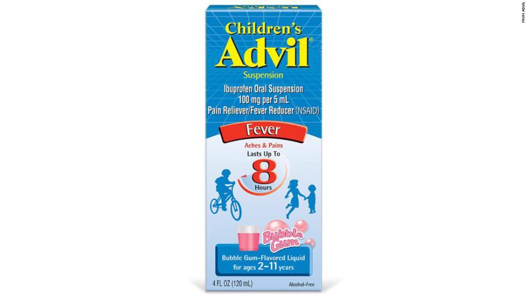 Retiran del mercado un lote de Advil para niños con sabor a chicle