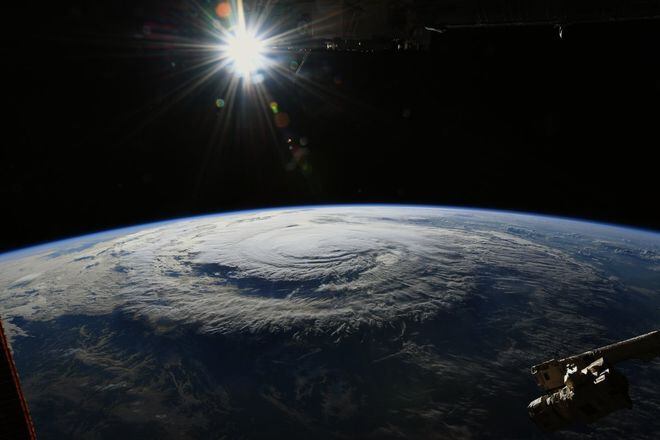 Así se vio la llegada del huracán Florence desde el espacio