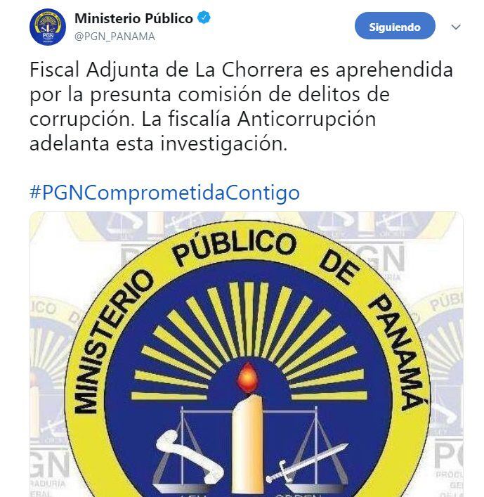 Capturan a la fiscal de La Chorrera por presunta corrupción
