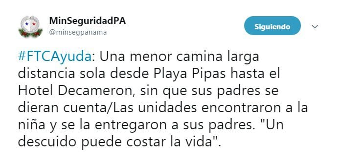 Niña de 6 años desaparece en Playa Farallón