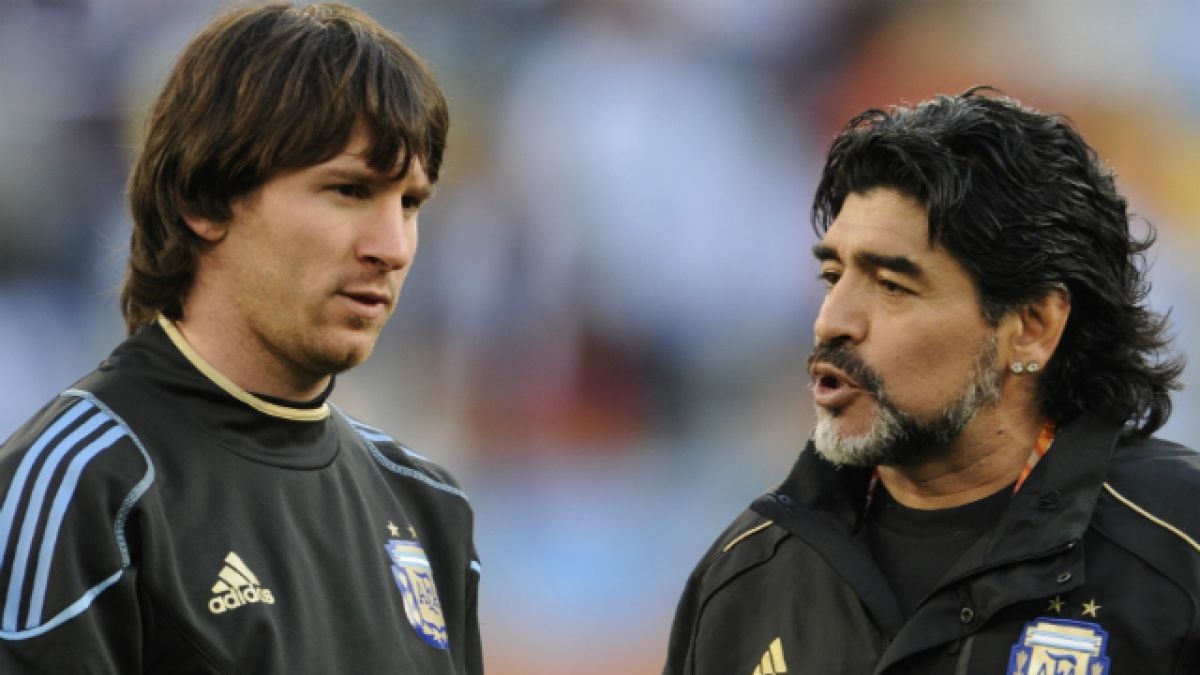Maradona deja mal a Messi y revela que va 20 veces al baño en los partidos
