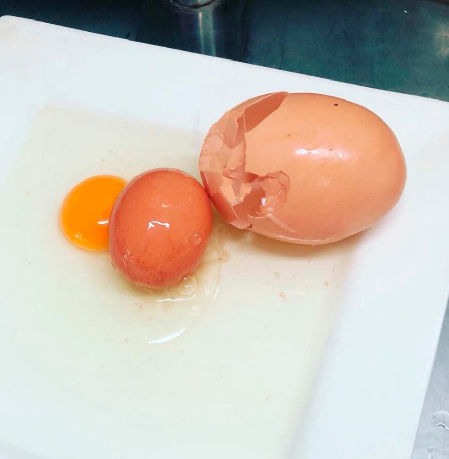 Viral: Abrió huevo gigante y se llevó tremenda sorpresa